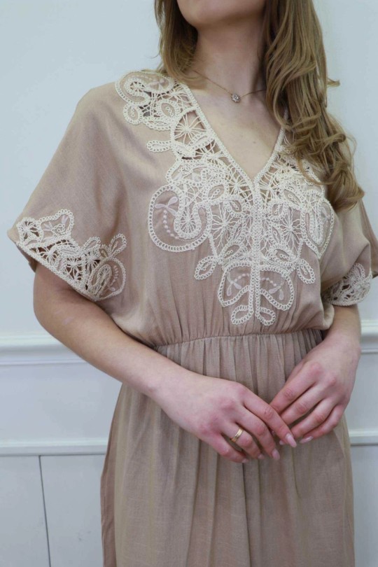 Robes longues Femme Beige Esther.H L681 Efashion Paris