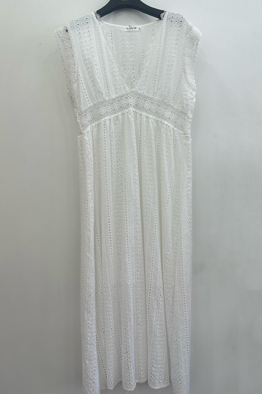 Robes longues Femme Blanc Esther.H K9159 Efashion Paris