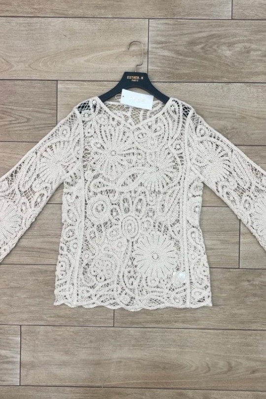 Tops Femme Beige Esther.H ZX995 Efashion Paris