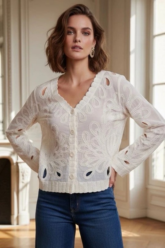 Tops Femme Beige Esther.H R6960 Efashion Paris
