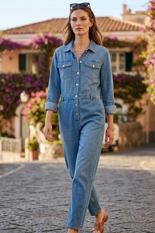 Combinaisons Femme Bleu Esther.H H8123 Efashion Paris