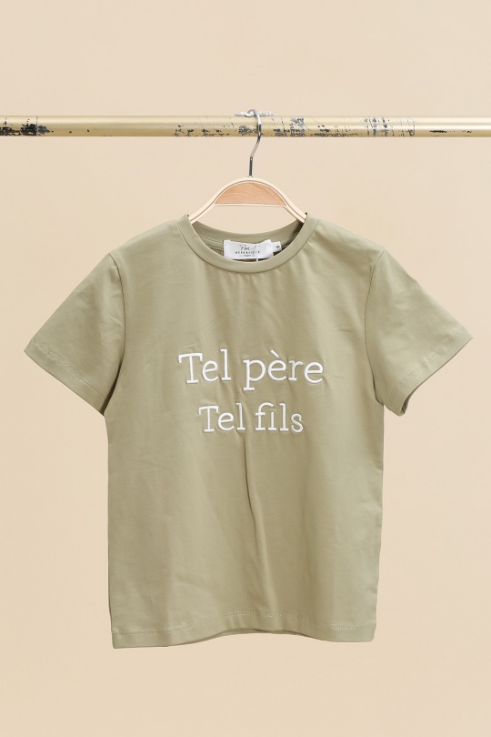 Camisetas Niño y bébé  Khaki PM Mère & Fille T2541-1 Efashion Paris