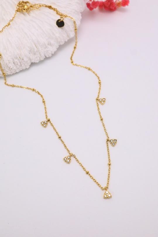 Necklaces Accessories Gold J'AIME GEMME OM212-1 Efashion Paris