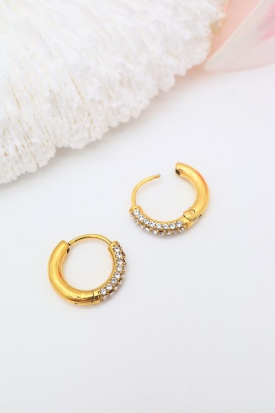 Pendientes Complementos Gold J'AIME GEMME V56B Efashion Paris