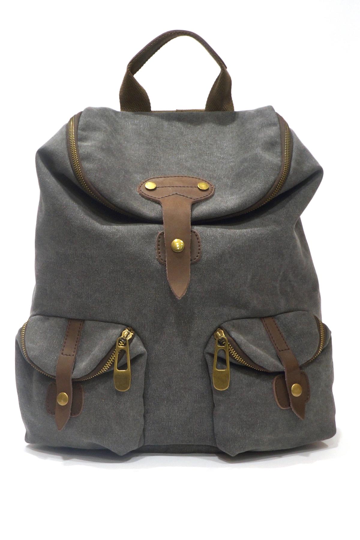Sac à dos Maroquinerie Gris ZEDE  33382 #c Efashion Paris