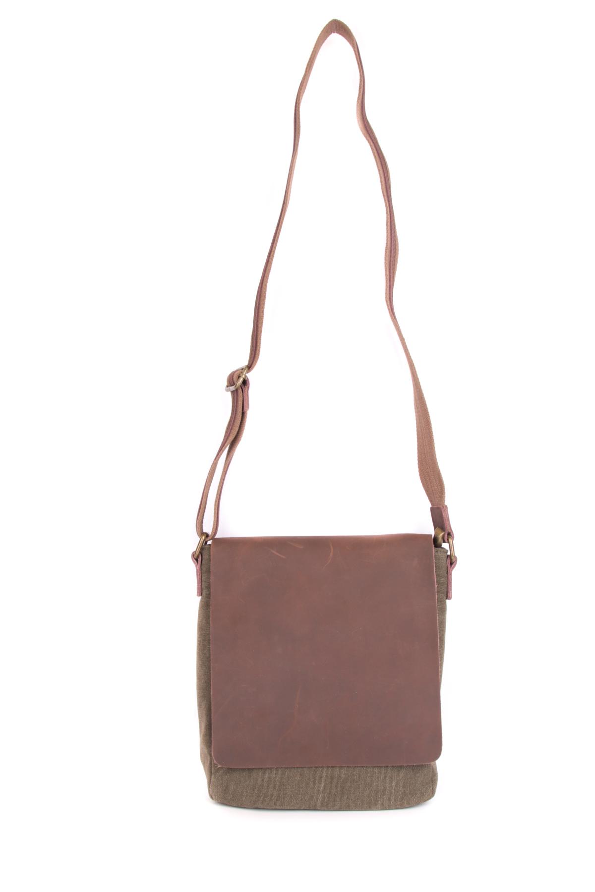 Sac à Bandoulière Alice Wheeler Avec Cordon Abeille - Cuir Vegan, Olive, Taille Unique