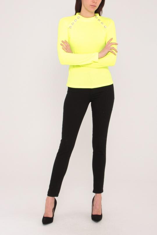 Tops Femme Jaune fluo Bigliuli L011 Efashion Paris