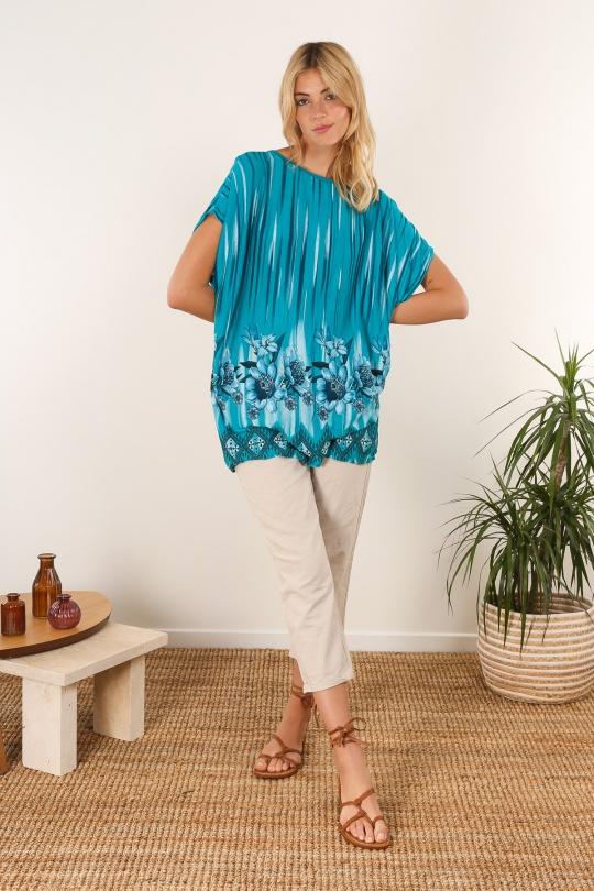 Tuniques Femme Vert canard CBELLE H117 Efashion Paris