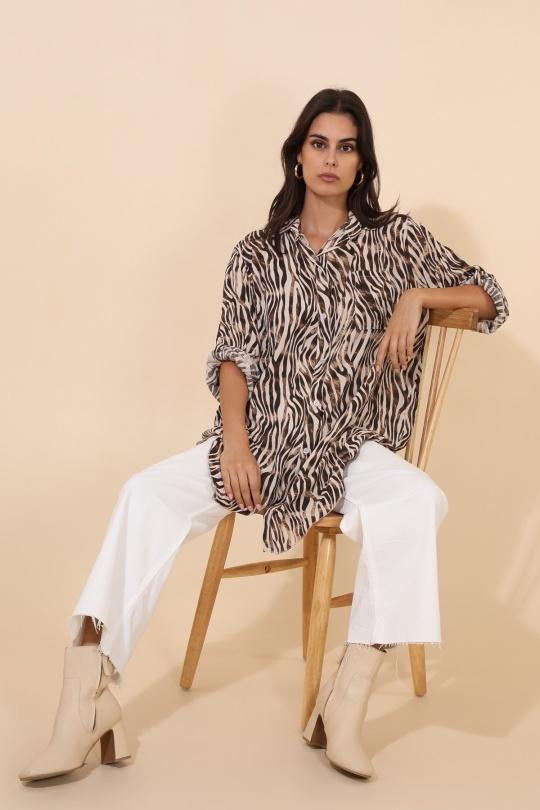 Chemises Femme Beige CBELLE CH228 Efashion Paris