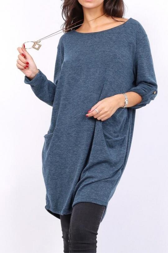 Robes courtes Femme Bleu canard CBELLE TU938 Efashion Paris