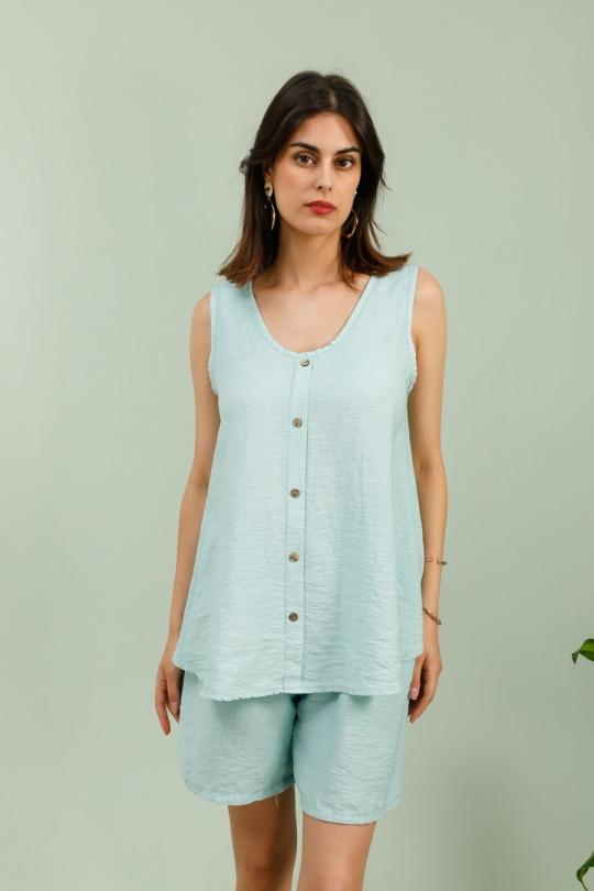Débardeurs Femme Vert CBELLE T205 Efashion Paris