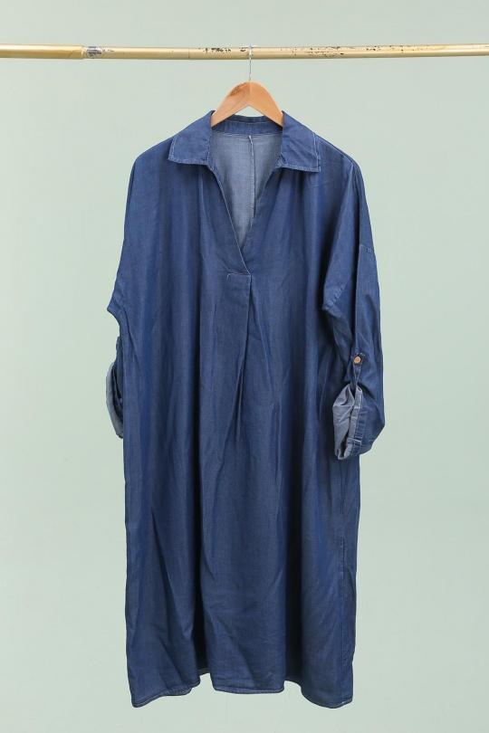 Midi dresses Women Marine blue CBELLE CH155 Efashion Paris