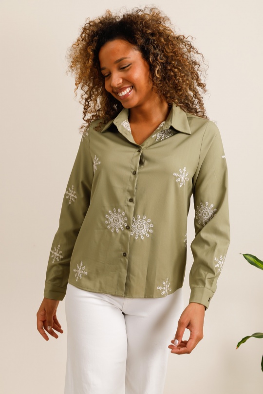 Chemises Femme Beige Unigirl GM8215 Efashion Paris