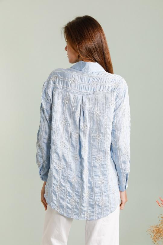 Chemises Femme Bleu Unigirl DF6013-1 Efashion Paris