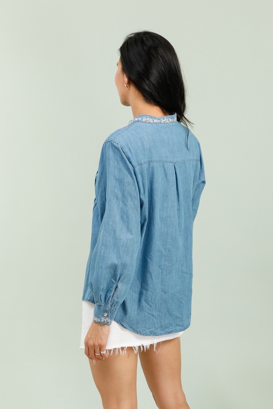 Chemises Femme Bleu jean Unigirl GZ3043 Efashion Paris