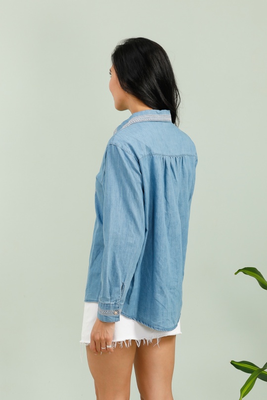 Chemises Femme Bleu jean Unigirl GZ3042 Efashion Paris