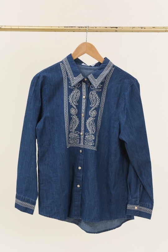 Chemises Femme Bleu jean Unigirl GZ3042 Efashion Paris