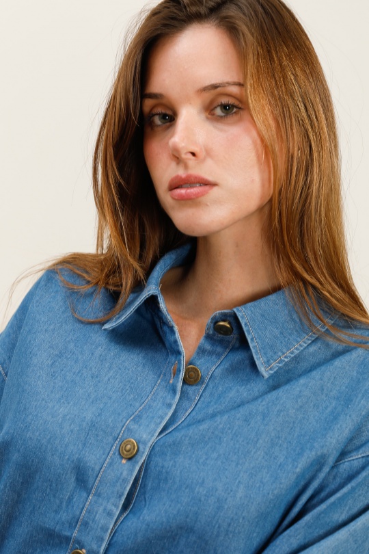 Chemises Femme Bleu jean Unigirl GM8320 Efashion Paris