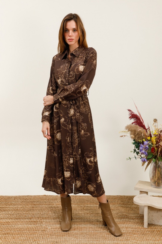 Maxi dresses Women Brown Unigirl GM8235-9 Efashion Paris