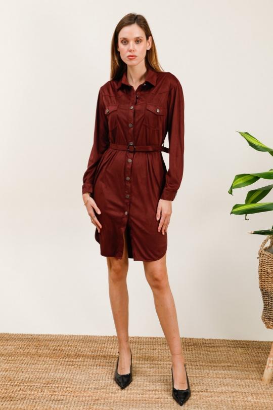 Abiti corti Donna Burgundy Unigirl GZ3045-1 Efashion Paris