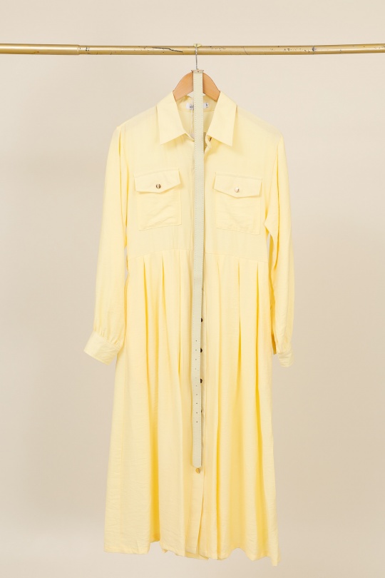 Robes mi-longues Femme Jaune Unigirl GZ3031-3 Efashion Paris