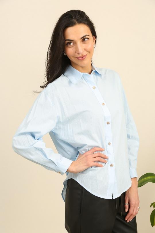 Chemises Femme Bleu Unigirl DF6013-2 Efashion Paris