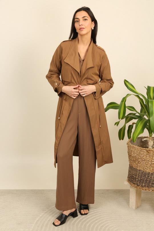 Vestes  Femme Marron clair Unigirl GZ2919-1 Efashion Paris