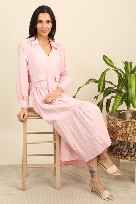 Robes longues Femme Rose Unigirl GZ3038-1 Efashion Paris