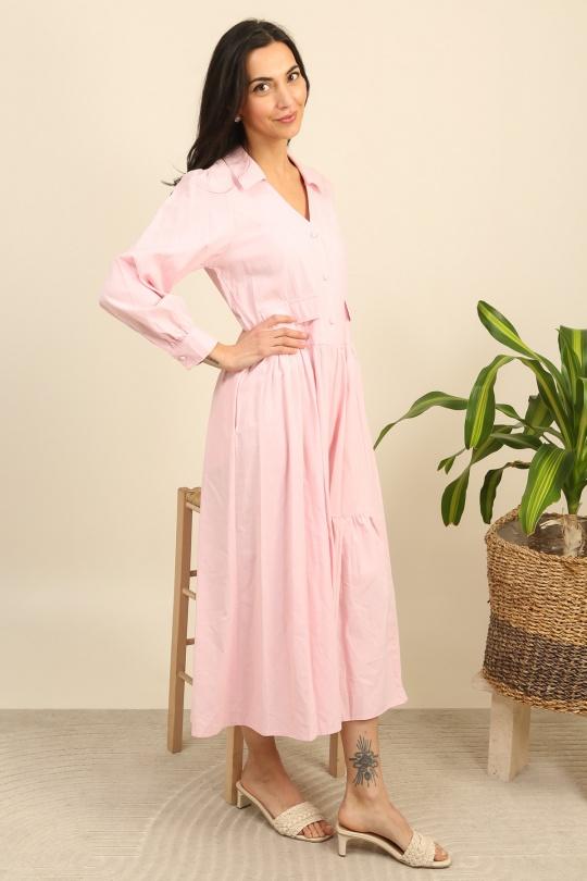 Robes longues Femme Rose Unigirl GZ3038-1 Efashion Paris