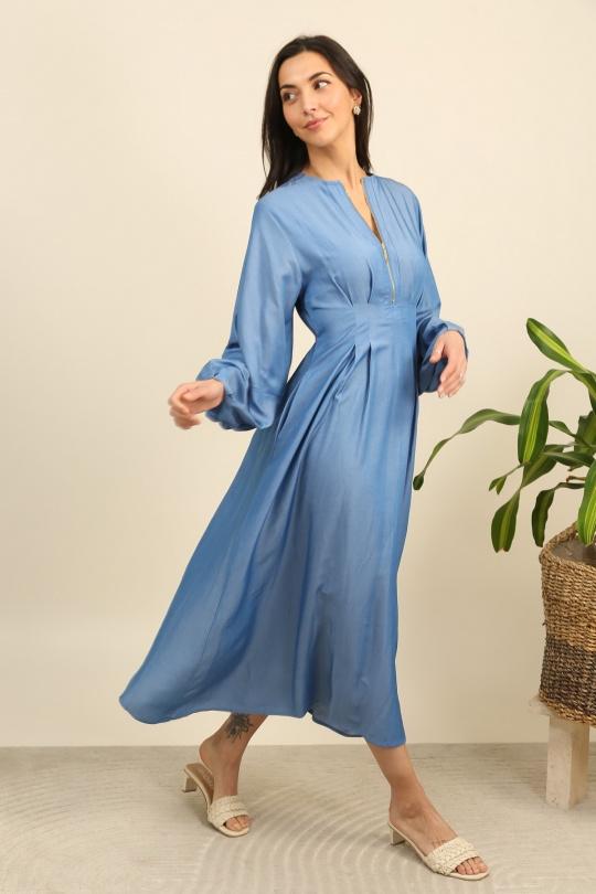 Robes longues Femme Bleu jean Unigirl GM8328 Efashion Paris