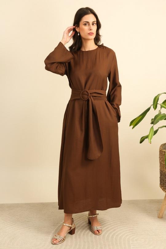 Robes longues Femme Marron clair Unigirl GM8363 Efashion Paris
