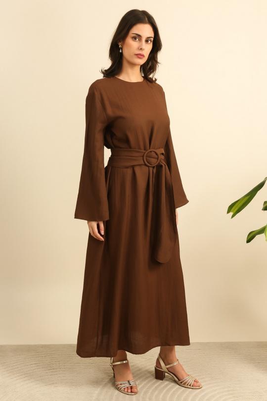 Robes longues Femme Marron clair Unigirl GM8363 Efashion Paris