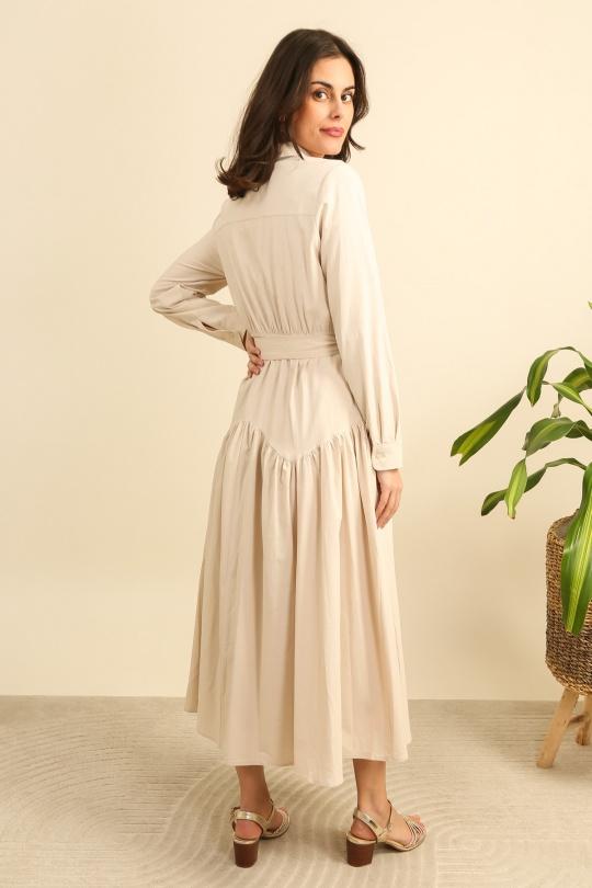 Robes longues Femme Beige Unigirl GM8351 Efashion Paris