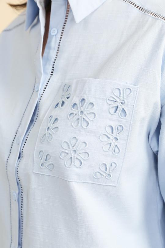 Chemises Femme Bleu ciel Unigirl GM8366 Efashion Paris