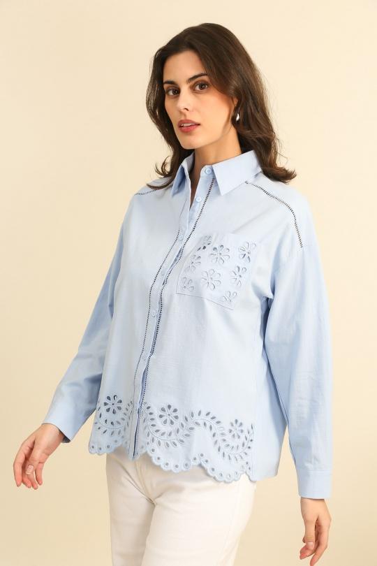 Chemises Femme Bleu ciel Unigirl GM8366 Efashion Paris