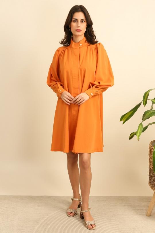 Robes mi-longues Femme Orange Unigirl GM8336 Efashion Paris