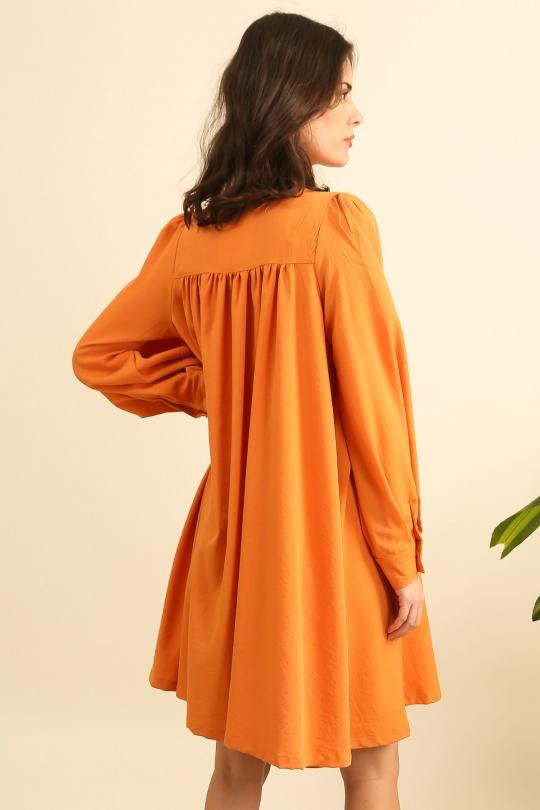 Robes mi-longues Femme Orange Unigirl GM8336 Efashion Paris