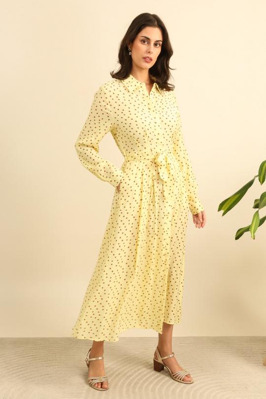 Robes longues Femme Jaune Unigirl GM8235-11 Efashion Paris