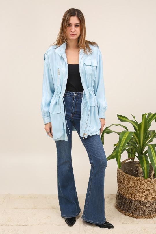 Vestes  Femme Bleu ciel Unigirl GM8337 Efashion Paris