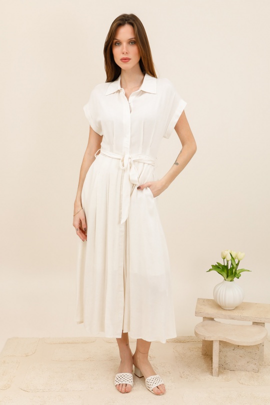 Robes longues Femme Ecru Unigirl GM8165-18 Efashion Paris