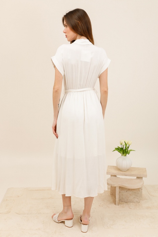 Robes longues Femme Ecru Unigirl GM8165-18 Efashion Paris