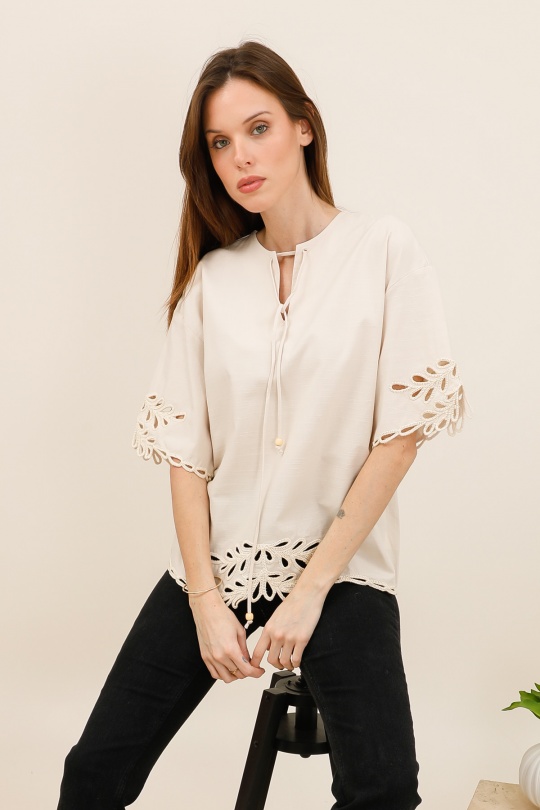 Blouses Femme Ecru Unigirl GM8380 Efashion Paris