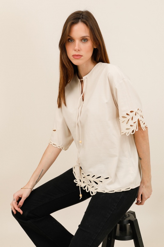 Blouses Femme Ecru Unigirl GM8380 Efashion Paris