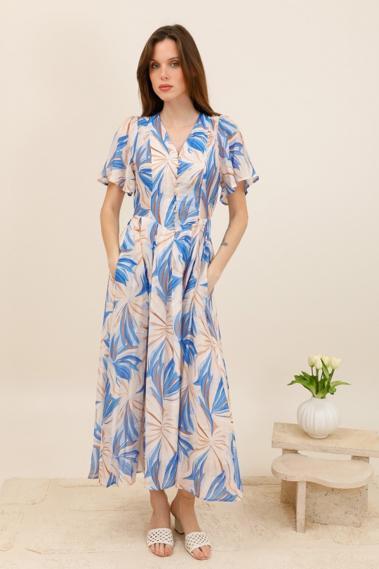 Robes longues Femme Bleu Unigirl GM8382-2 Efashion Paris