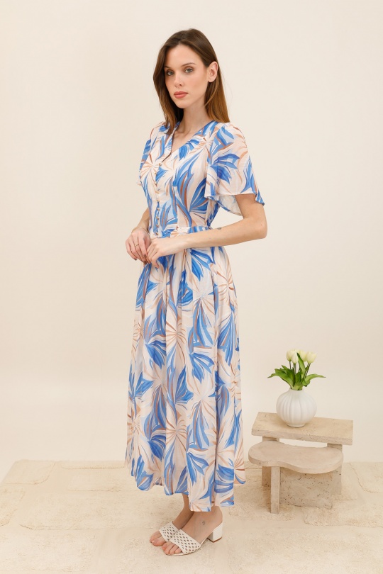 Robes longues Femme Bleu Unigirl GM8382-2 Efashion Paris