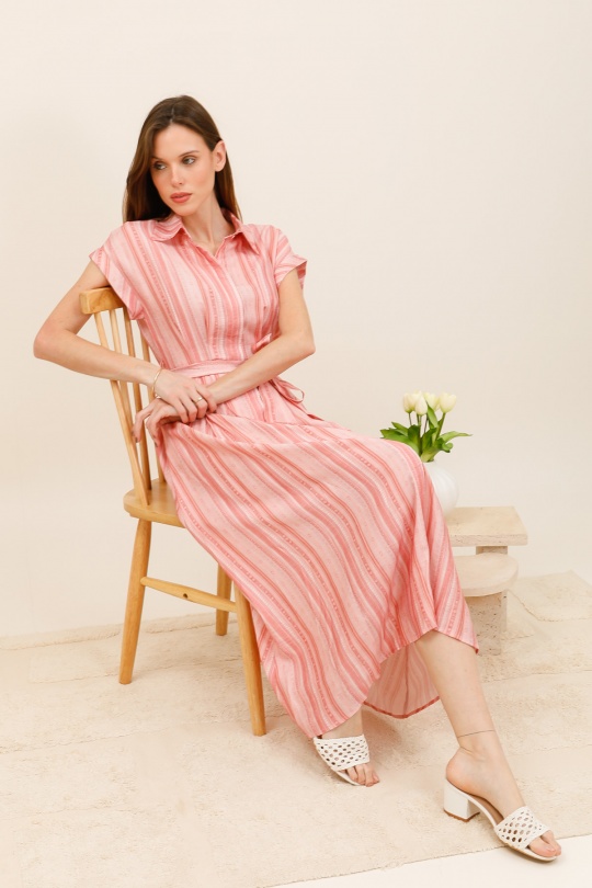 Robes longues Femme Rose Unigirl GM8165-13 Efashion Paris