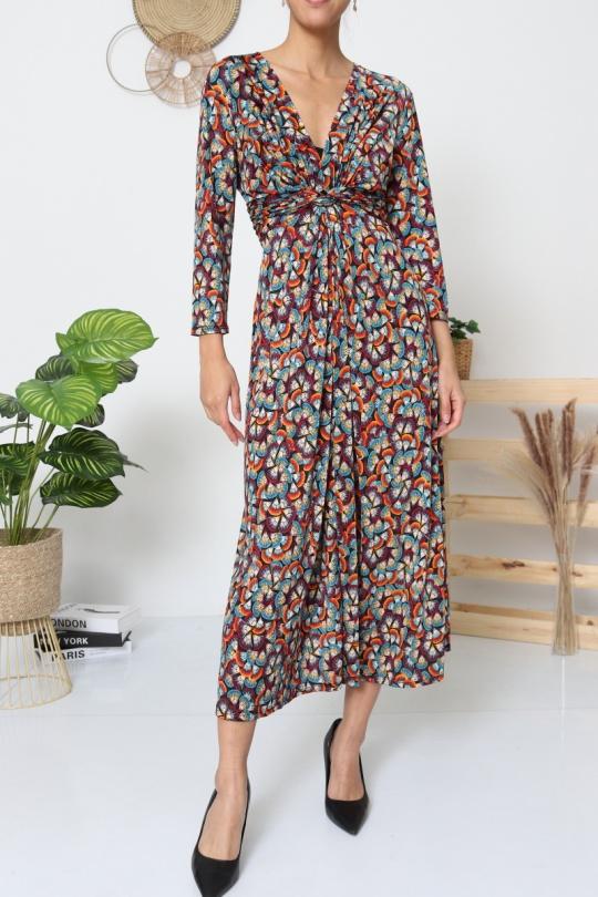 Robes longues Femme Rouge REVD'ELLE 10496-MOUNA  Efashion Paris