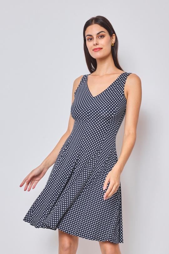 Short dresses Women Marine blue REVD'ELLE 9698-SIBEL Efashion Paris