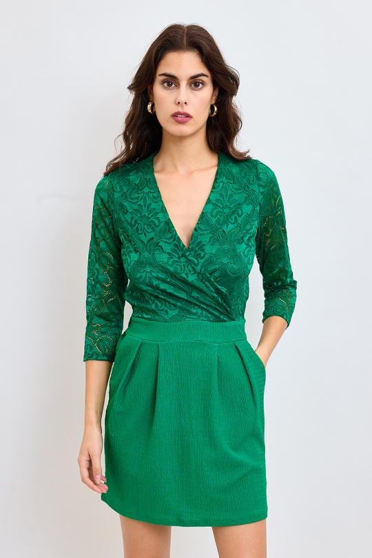 Combinaisons Femme Vert REVD'ELLE 1014-ROBERTE Efashion Paris
