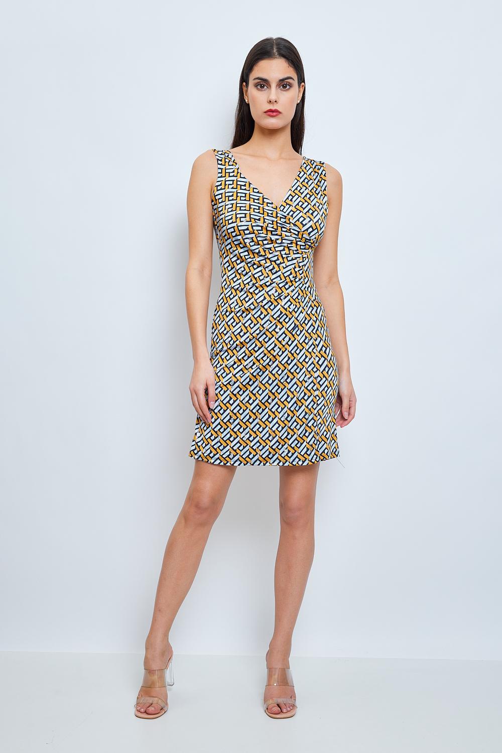 Robes courtes Femme Jaune REVD'ELLE 9447-MYBEL #c Efashion Paris